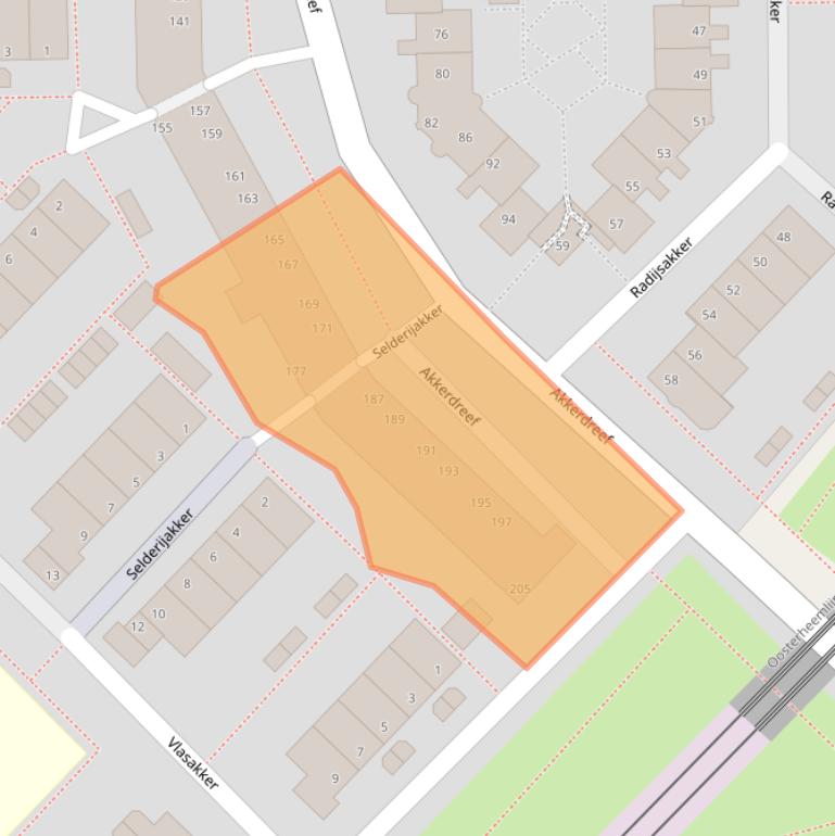 Kaart van postcodegebied 2723XV.