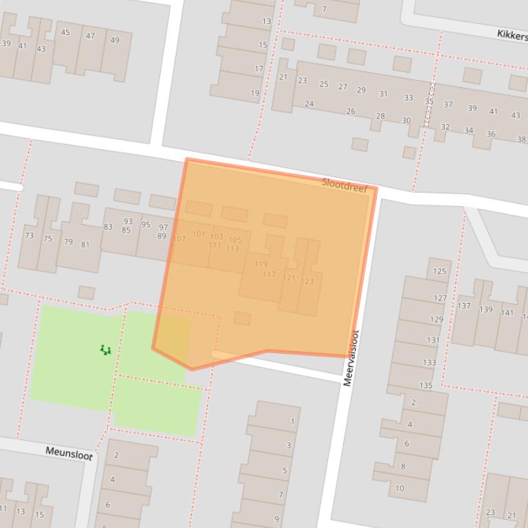 Kaart van postcodegebied 2724AD.