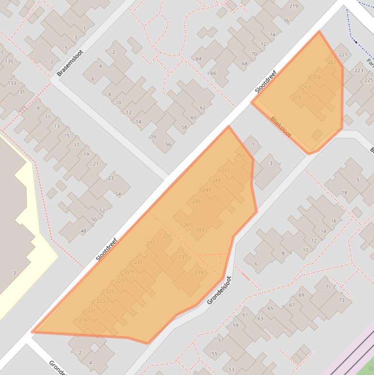 Kaart van postcodegebied 2724AJ.