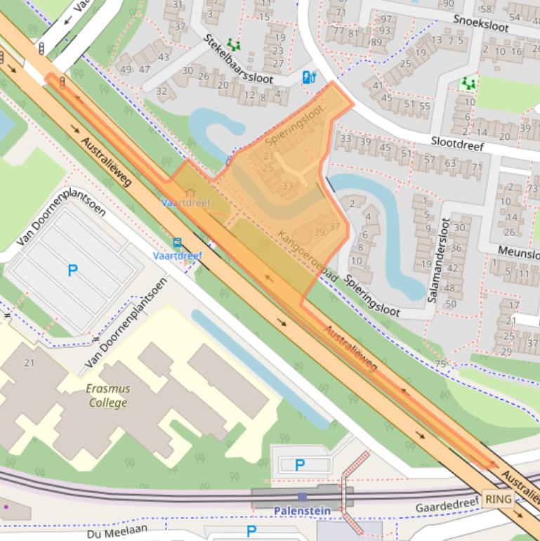 Kaart van postcodegebied 2724AV.