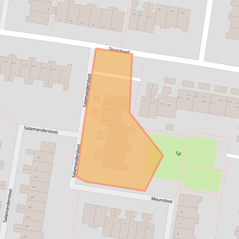 Kaart van postcodegebied 2724BB.