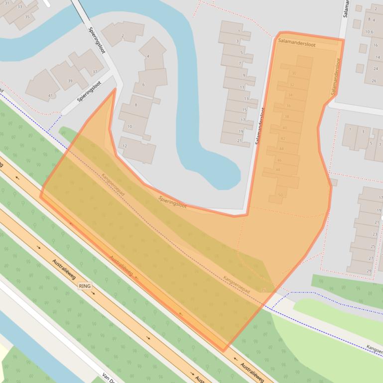 Kaart van postcodegebied 2724BC.