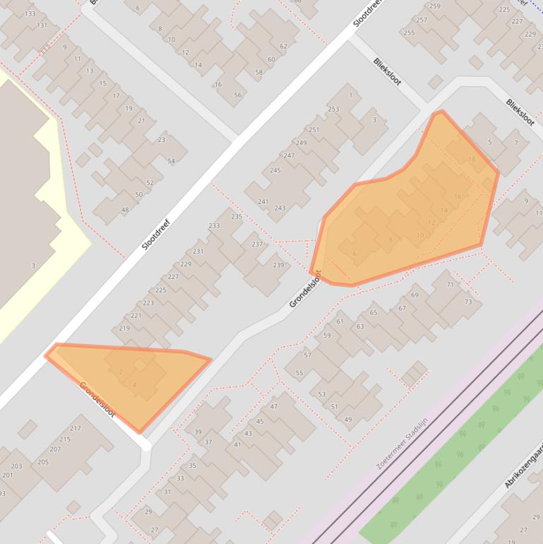 Kaart van postcodegebied 2724BS.