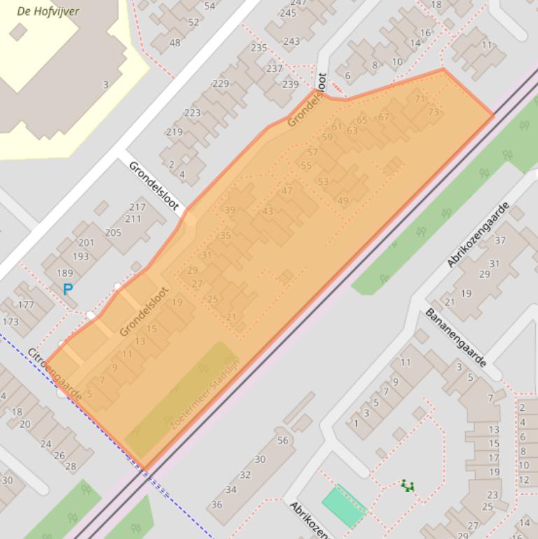 Kaart van postcodegebied 2724BT.