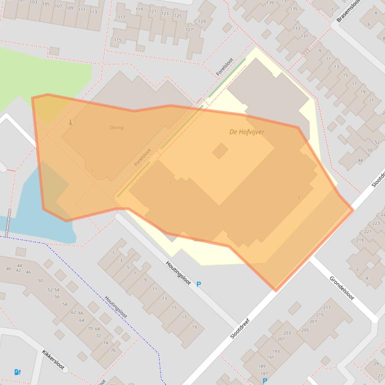 Kaart van postcodegebied 2724CA.