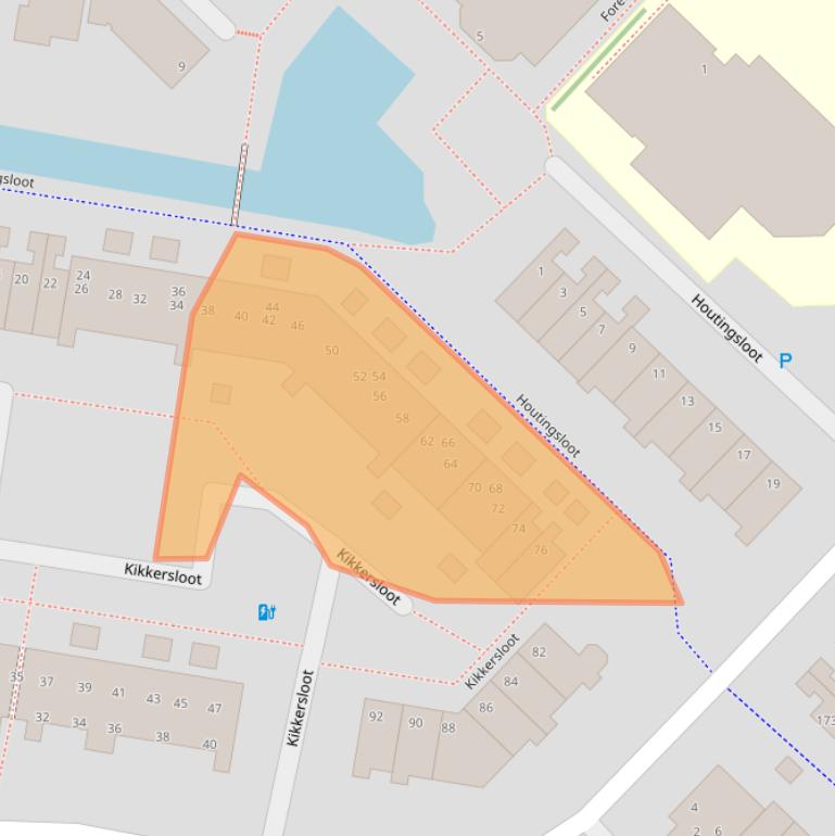 Kaart van postcodegebied 2724CG.