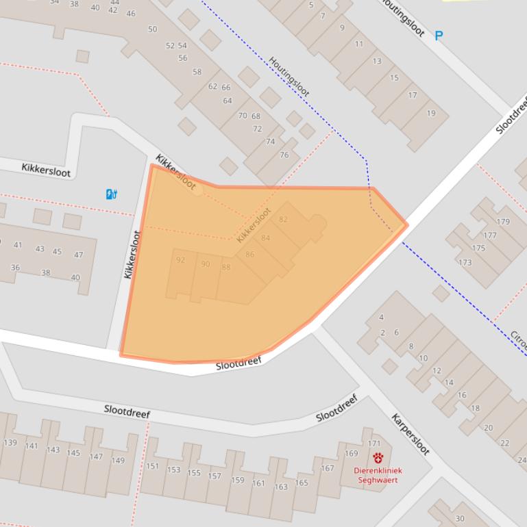 Kaart van postcodegebied 2724CH.