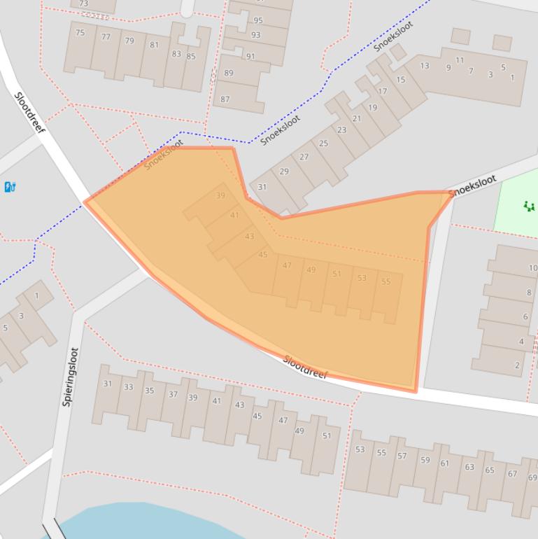 Kaart van postcodegebied 2724CS.