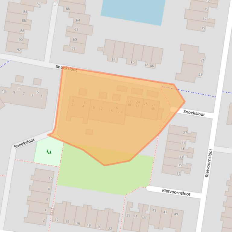 Kaart van postcodegebied 2724CT.