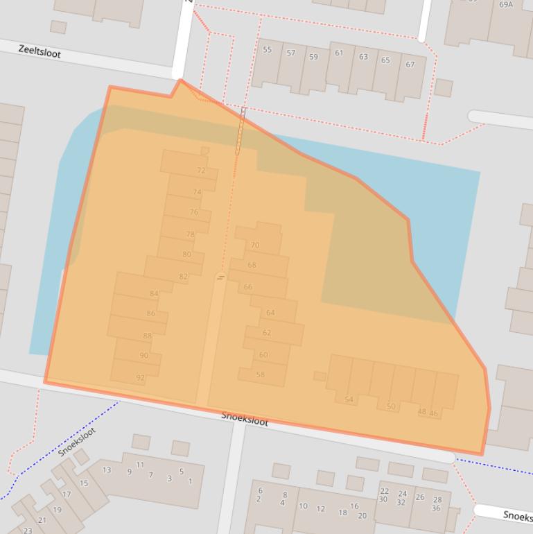 Kaart van postcodegebied 2724CV.