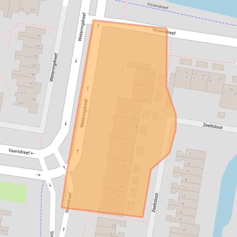 Kaart van postcodegebied 2724EA.