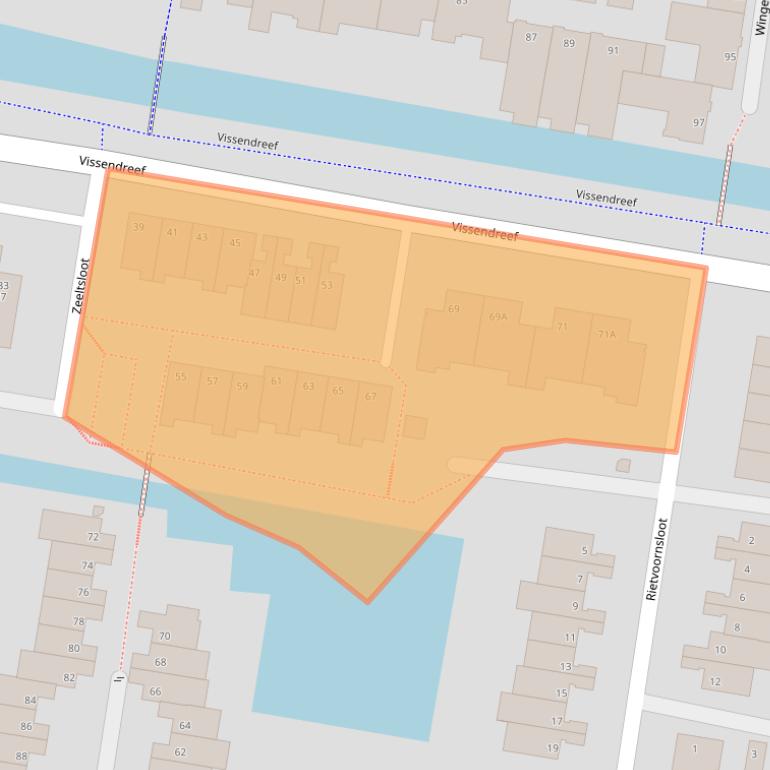 Kaart van postcodegebied 2724EG.