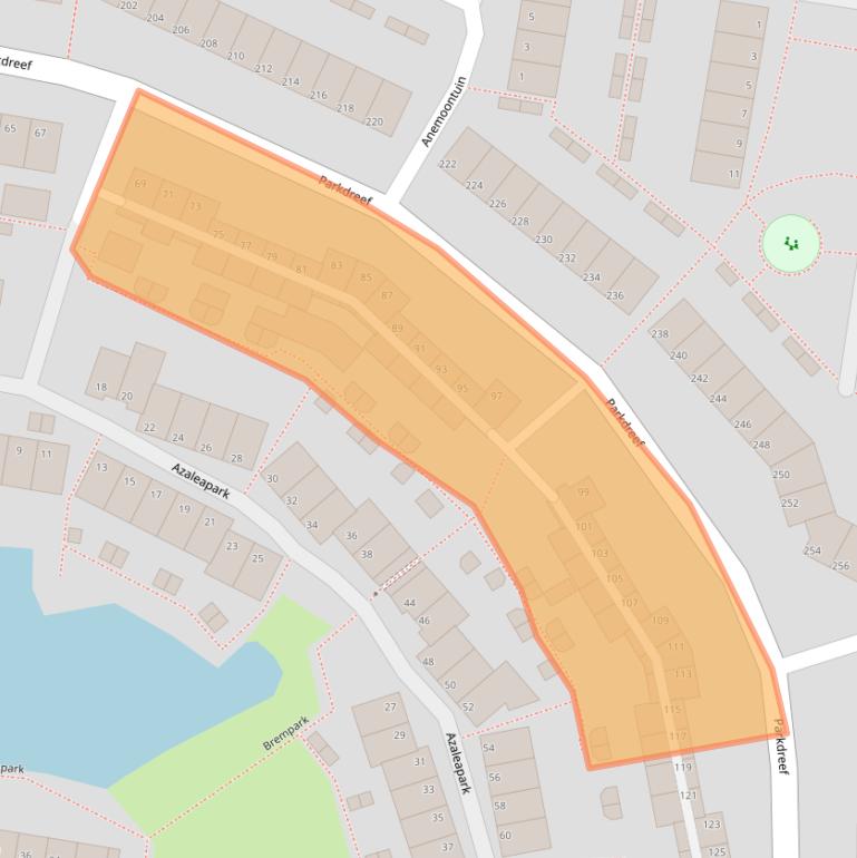 Kaart van postcodegebied 2724ES.