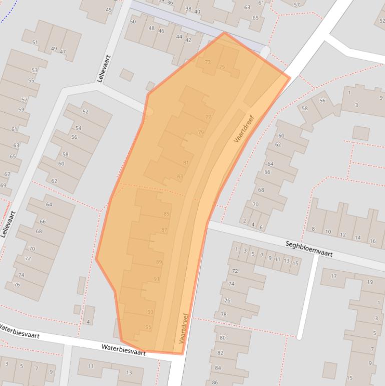 Kaart van postcodegebied 2724GC.