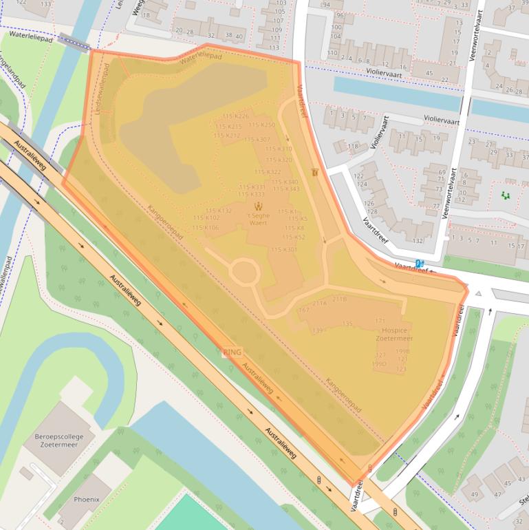 Kaart van postcodegebied 2724GE.