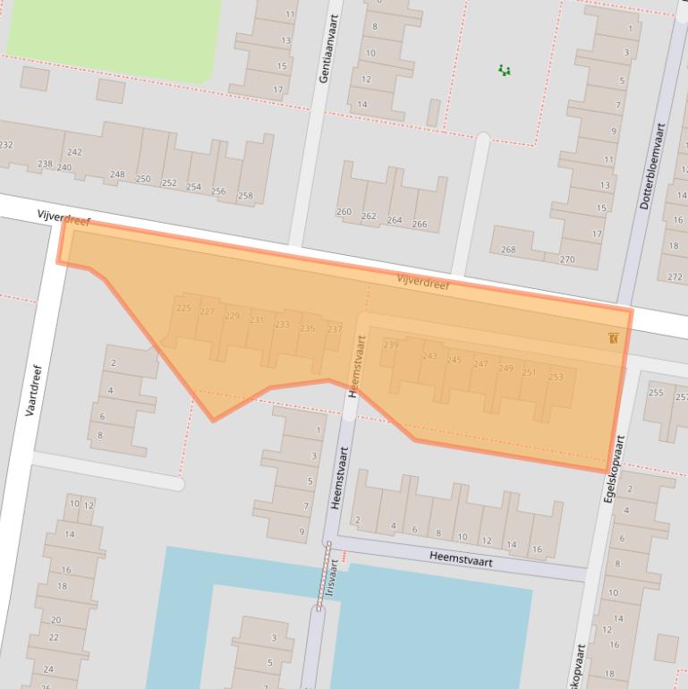 Kaart van postcodegebied 2724GL.