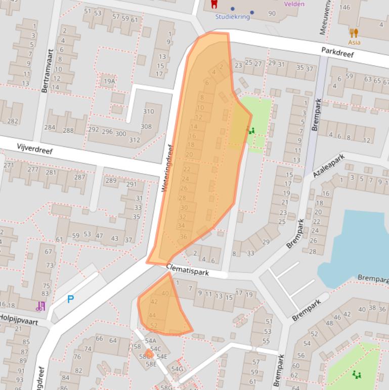 Kaart van postcodegebied 2724HA.