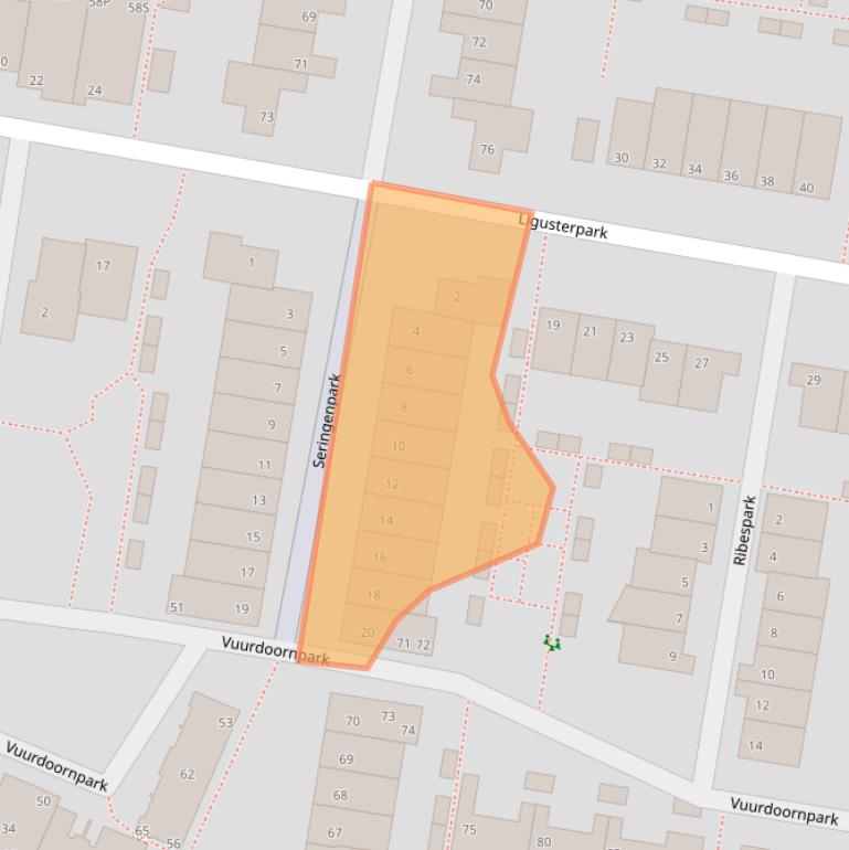 Kaart van postcodegebied 2724HN.