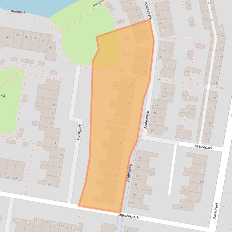 Kaart van postcodegebied 2724JB.