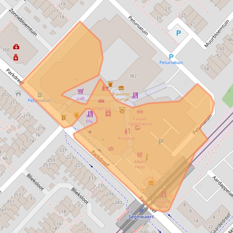 Kaart van postcodegebied 2724NA.