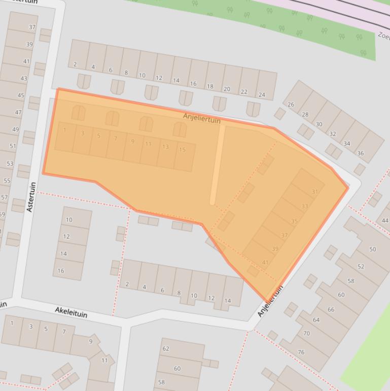 Kaart van postcodegebied 2724NH.
