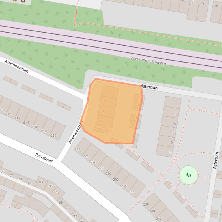 Kaart van postcodegebied 2724NM.