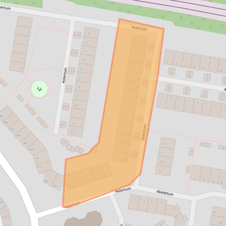 Kaart van postcodegebied 2724NS.