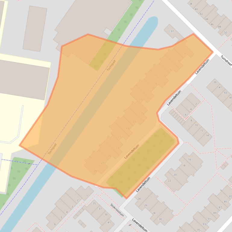 Kaart van postcodegebied 2724PD.