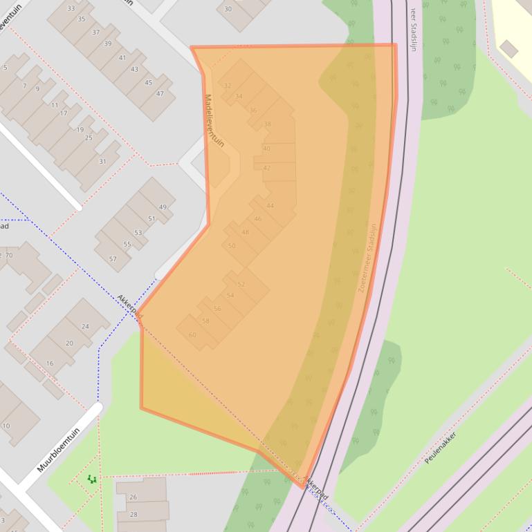 Kaart van postcodegebied 2724PL.