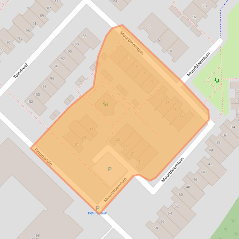 Kaart van postcodegebied 2724PM.