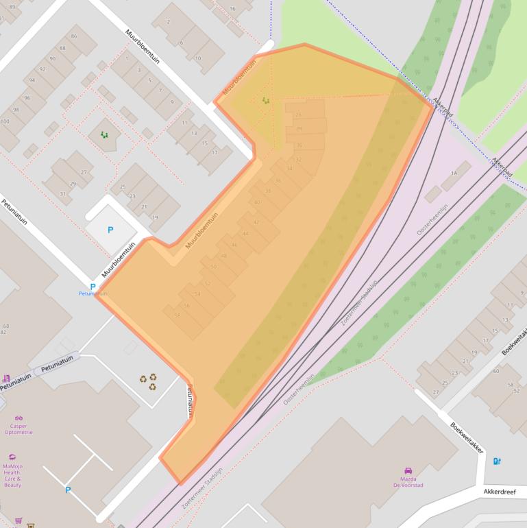 Kaart van postcodegebied 2724PP.