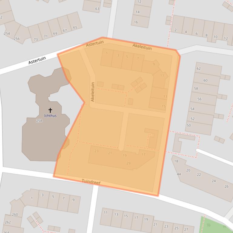 Kaart van postcodegebied 2724PW.