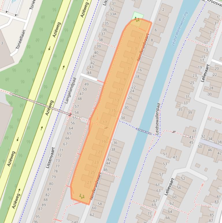 Kaart van postcodegebied 2724SR.