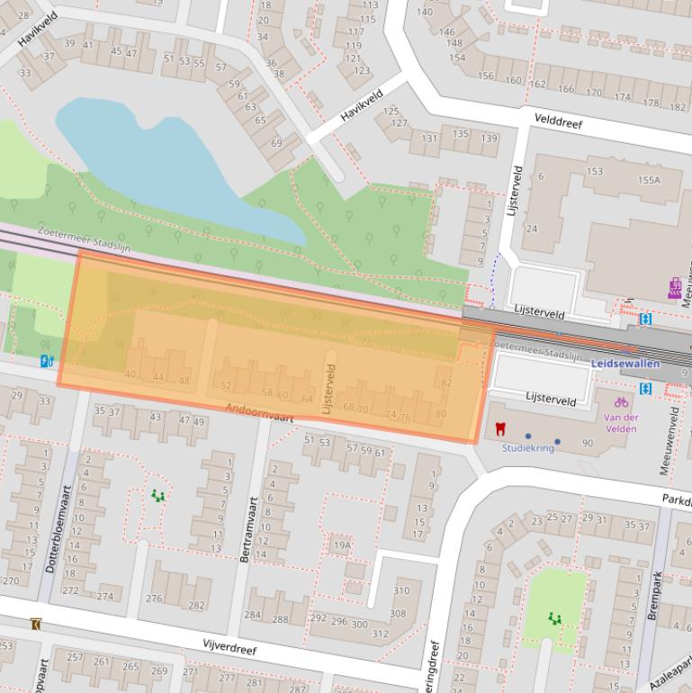 Kaart van postcodegebied 2724TD.