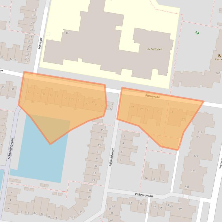 Kaart van postcodegebied 2724VB.