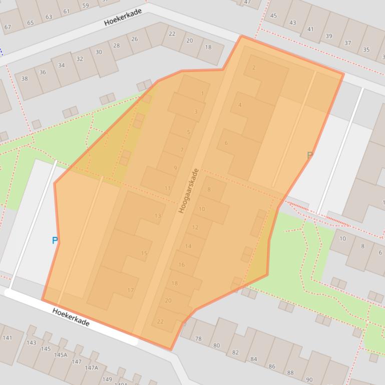 Kaart van postcodegebied 2725AN.