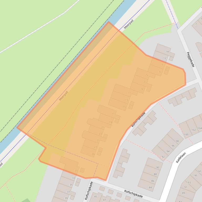 Kaart van postcodegebied 2725AS.