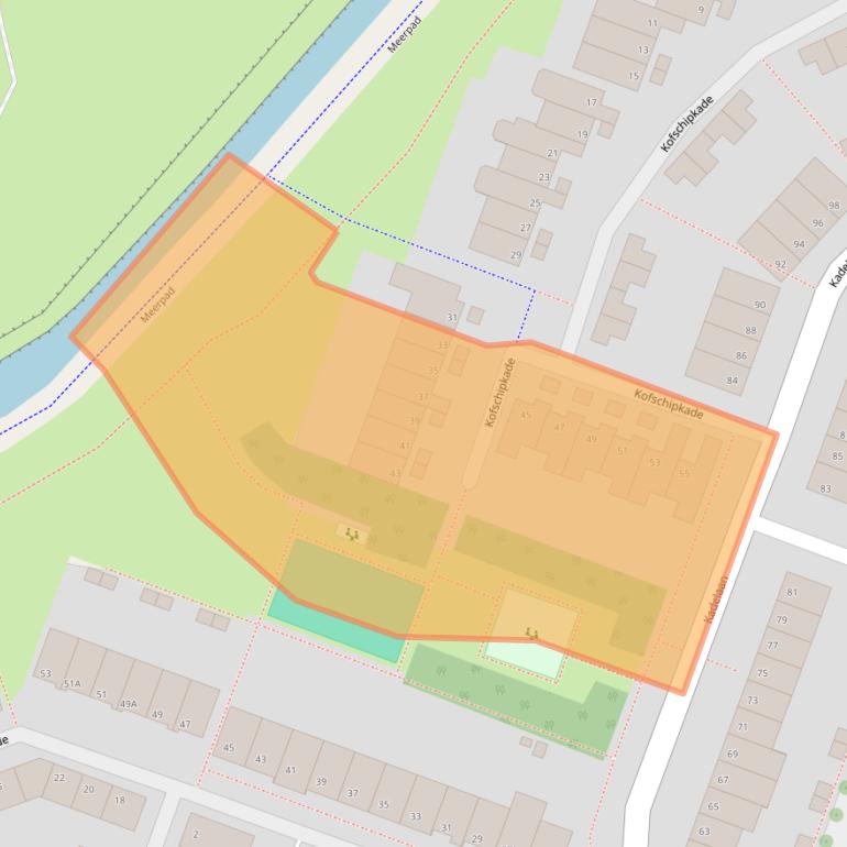 Kaart van postcodegebied 2725AT.