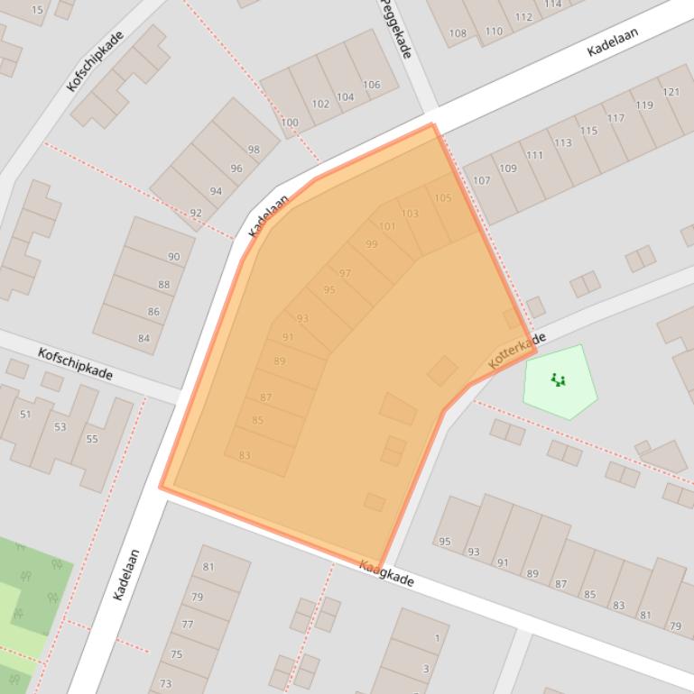 Kaart van postcodegebied 2725BD.