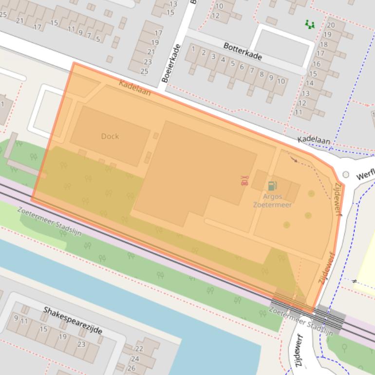 Kaart van postcodegebied 2725BL.