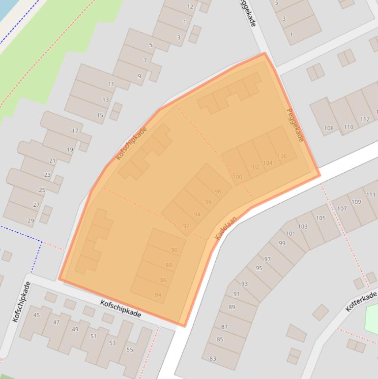 Kaart van postcodegebied 2725BM.