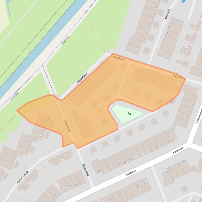 Kaart van postcodegebied 2725BS.