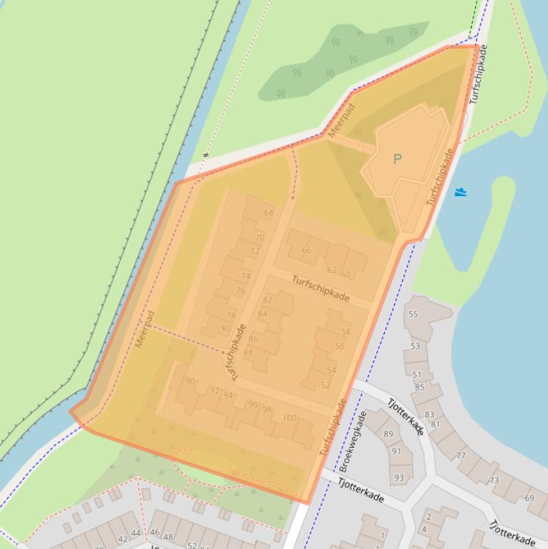 Kaart van postcodegebied 2725BV.