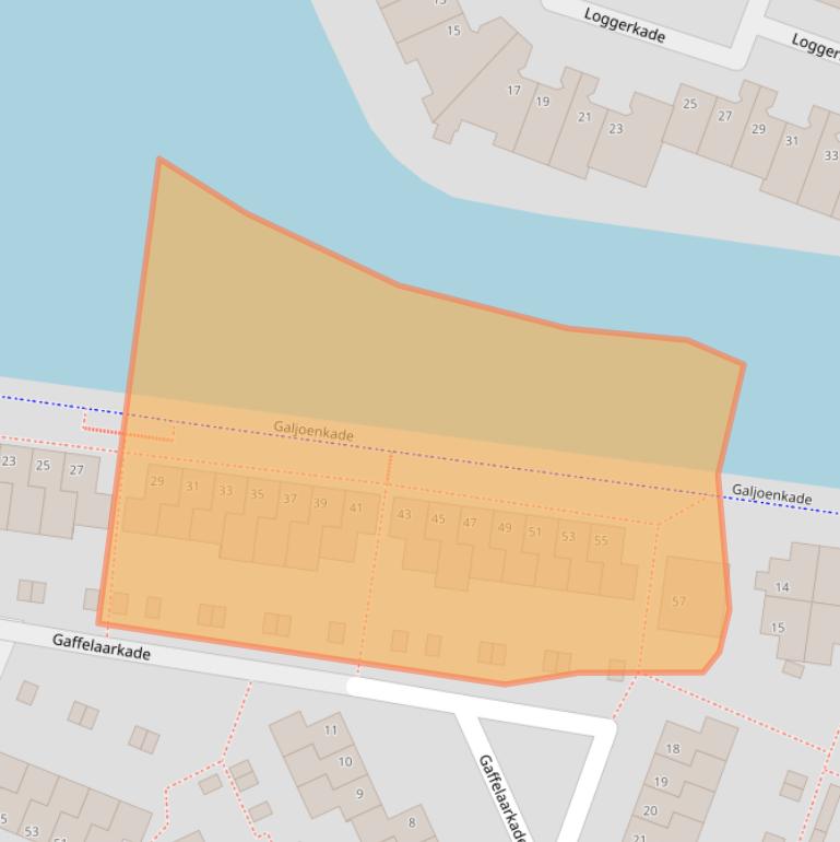 Kaart van postcodegebied 2725CB.