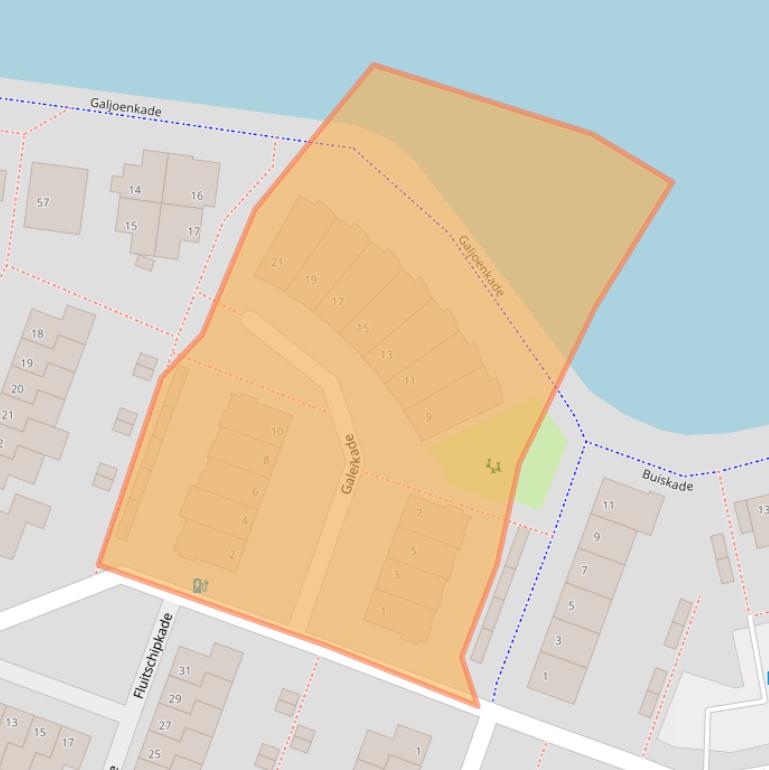 Kaart van postcodegebied 2725CC.