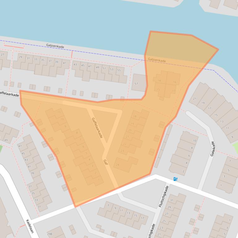 Kaart van postcodegebied 2725CD.