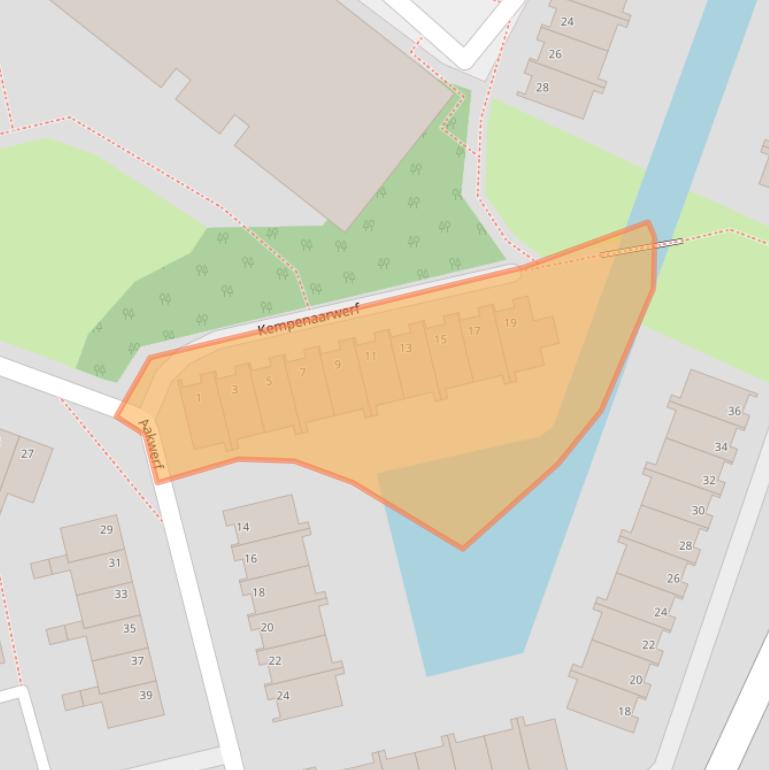 Kaart van postcodegebied 2725DA.