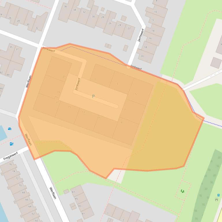 Kaart van postcodegebied 2725DD.