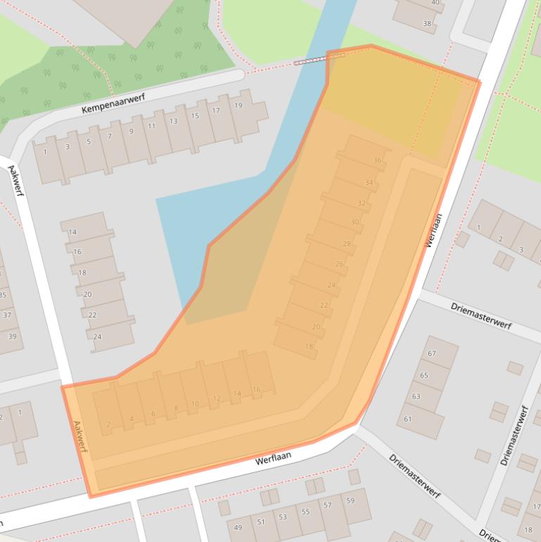Kaart van postcodegebied 2725DH.