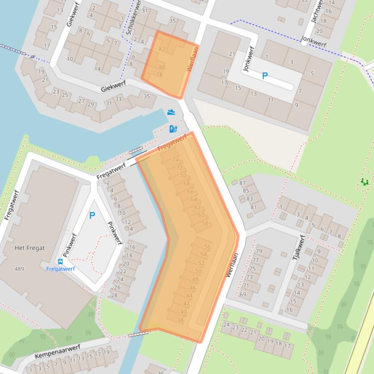 Kaart van postcodegebied 2725DJ.